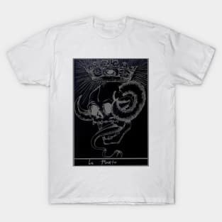 "La Muerte" white on black design T-Shirt